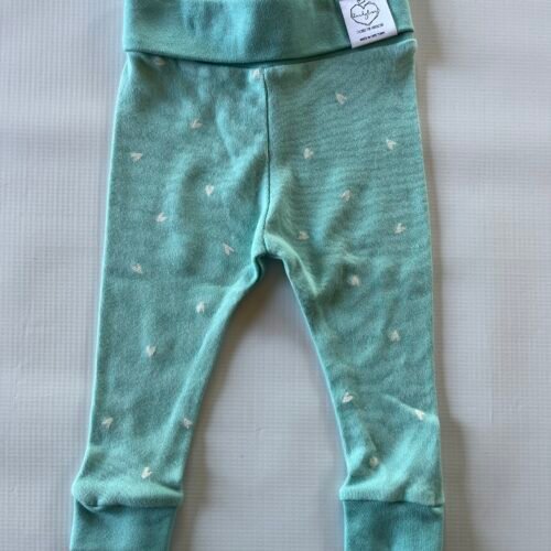 0-3 Aqua heart leggings
