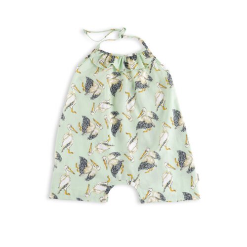0-3  Sticky Fudge Pelican open back romper