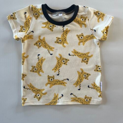 3-4 y Cheetah T-shirt Black Trim