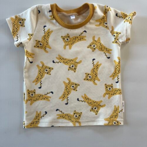 6-12 m Cheetah T-shirt Mustard Trim