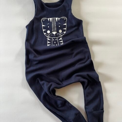 3-4y Navy Harem Romper Tiger