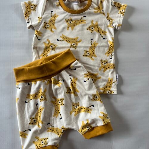 3-4 y Cheetah Set Mustard Trim