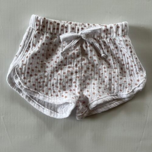 18-24 mnths Muslin retro short with pink polka dots