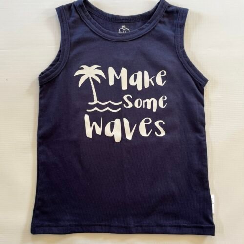 3-4 yrs Navy Tank Top Make waves