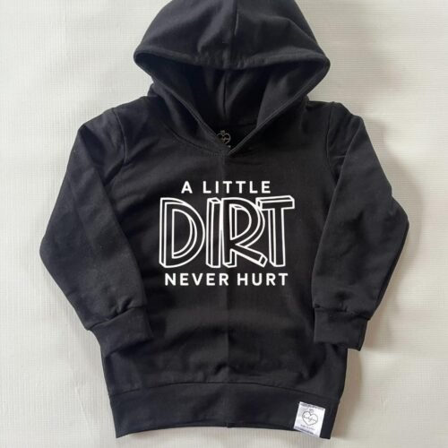 3-4y Black hoodie Little Dirt